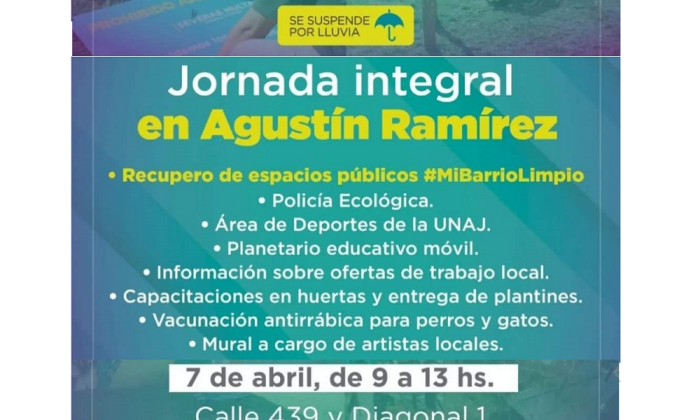 Florencio Varela: Jornada integral en el barrio Agustín Ramírez